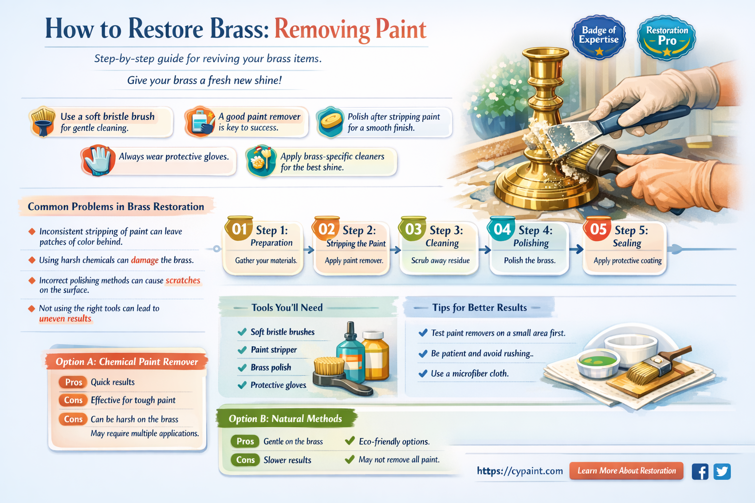can brass be restored once it is painted over