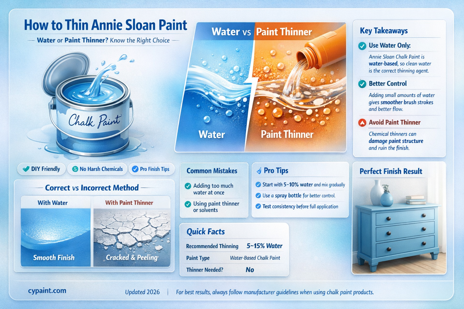 can i add paint thinner to annie sloan paint