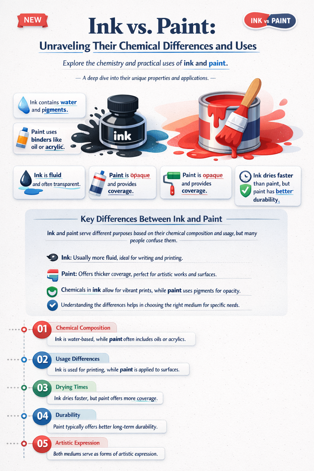 are ink and paint the same chemically