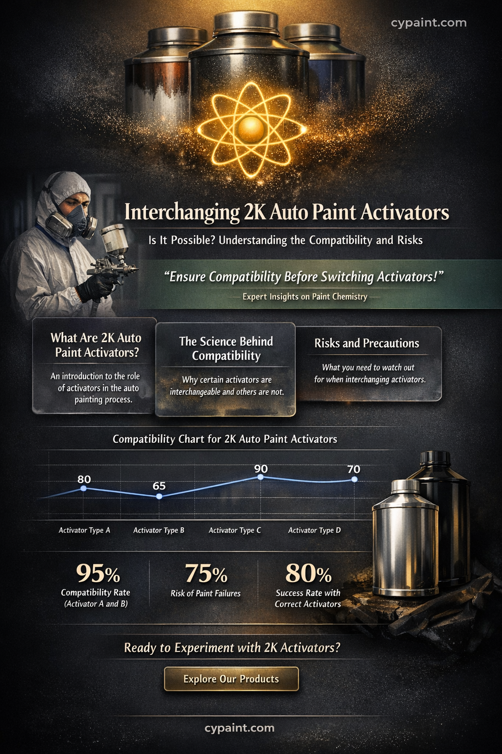can 2k auto paint activator be interchanged between brands