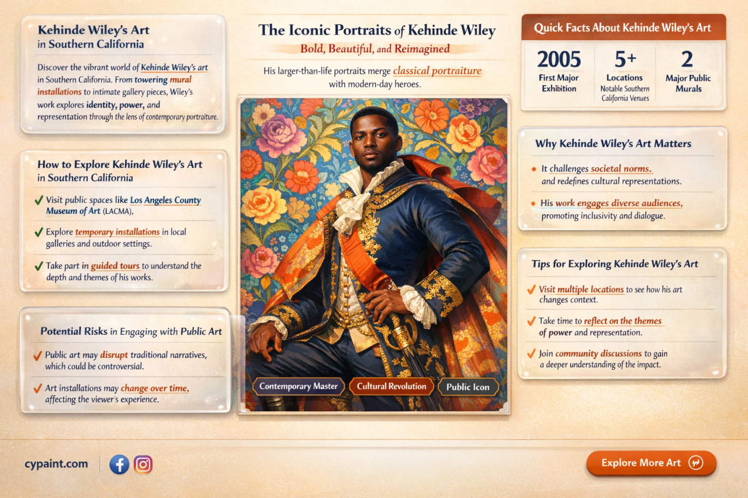are there any kehinde wiley paintings in s california