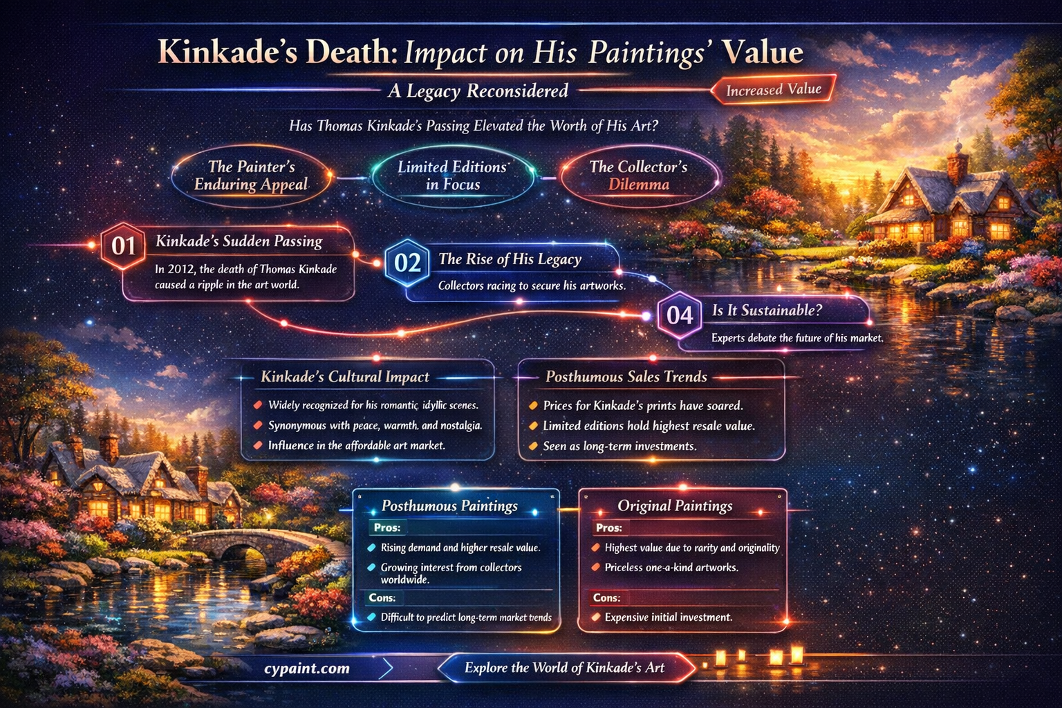 are thomas kinkade paintings worth more after his death
