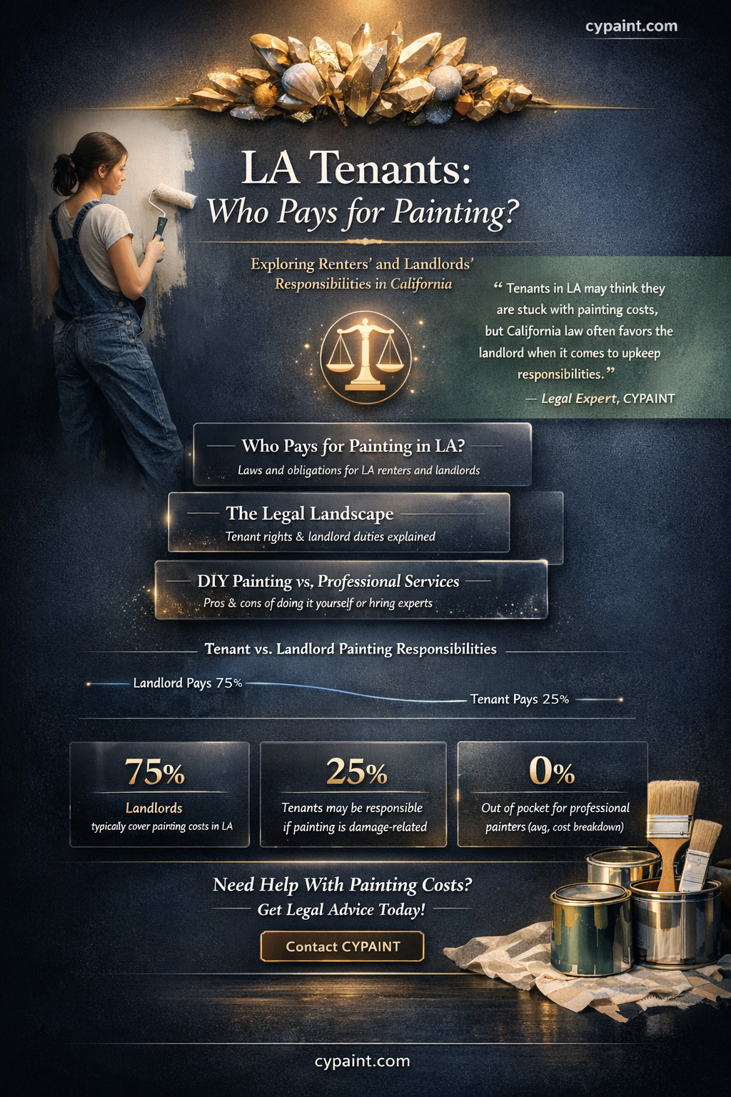 are los angeles tenants required to pay for paint