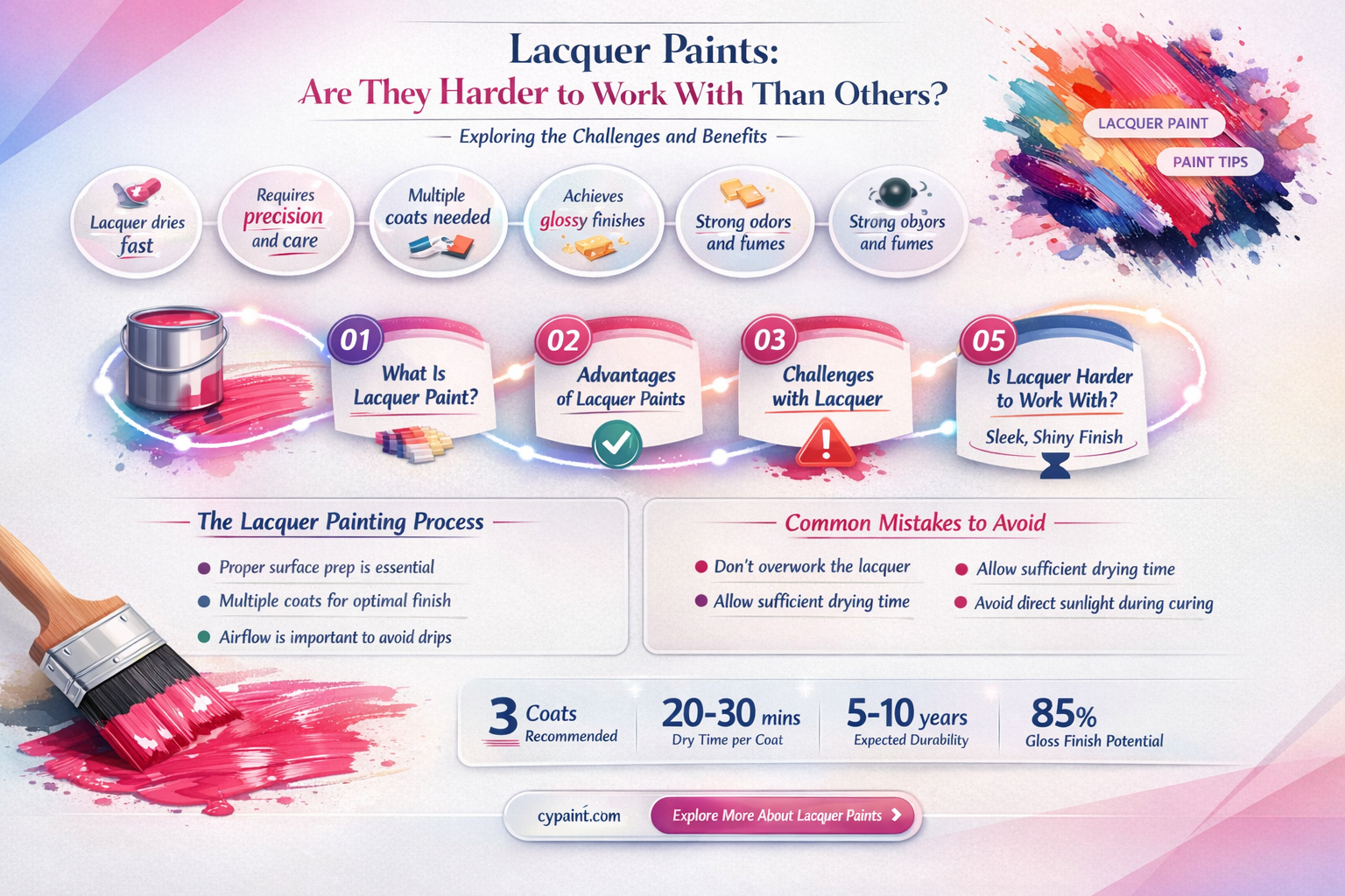 are lacquer paints harder to work with