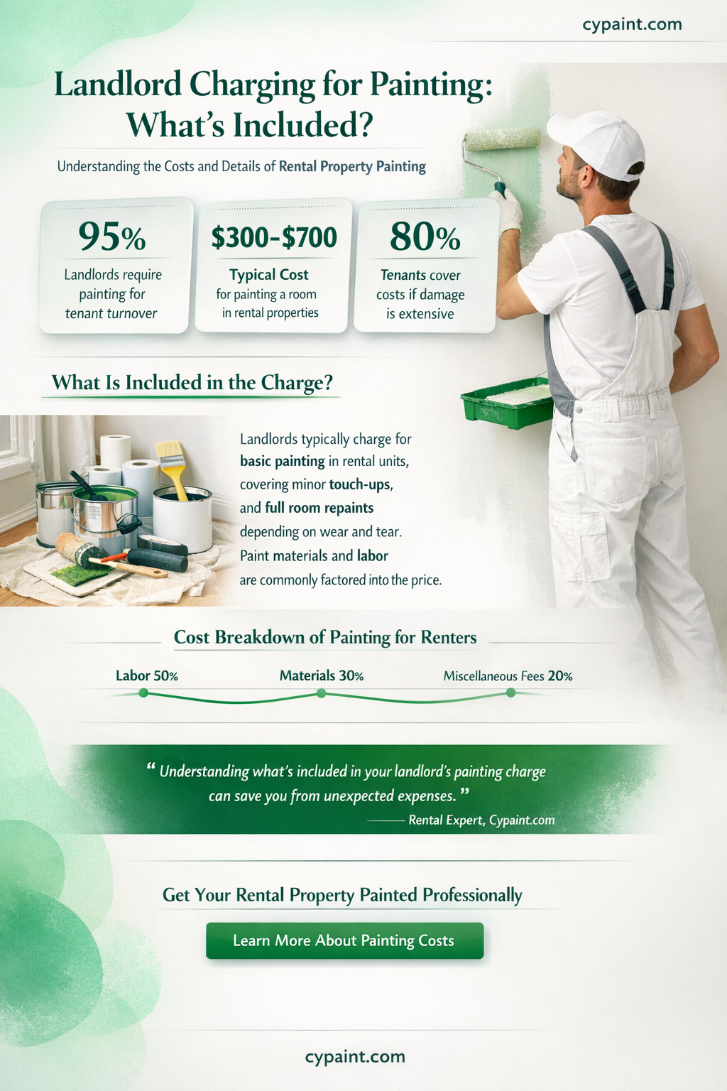 can a landlord charge for painting labor and supplies