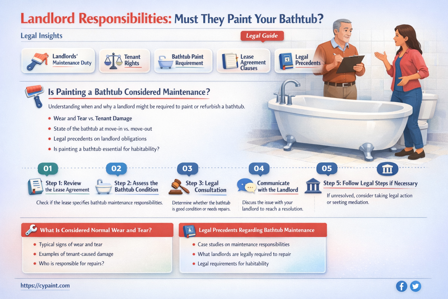 are landlords required to paint the bathtub