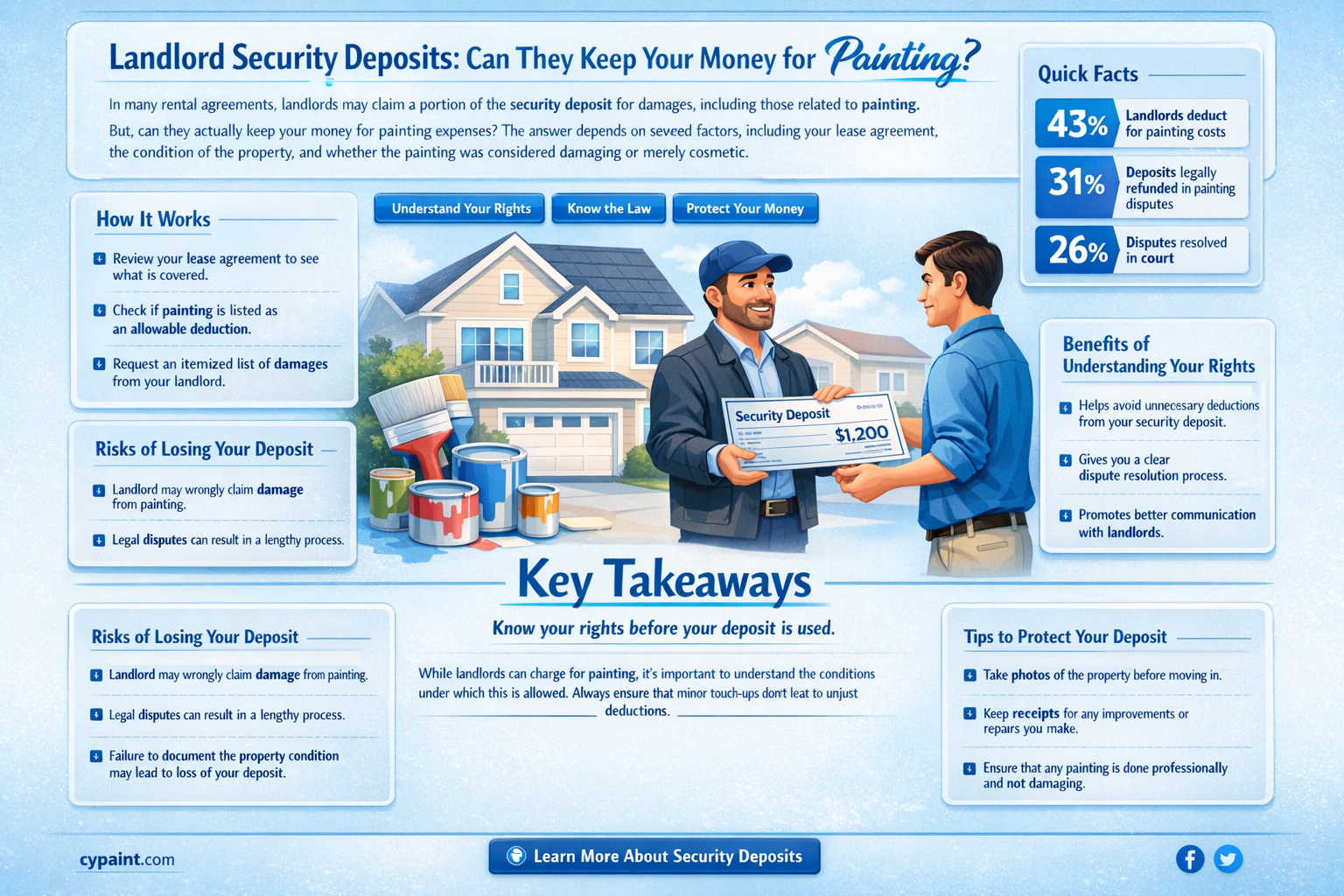 can a landlord keep your security deposit for painting