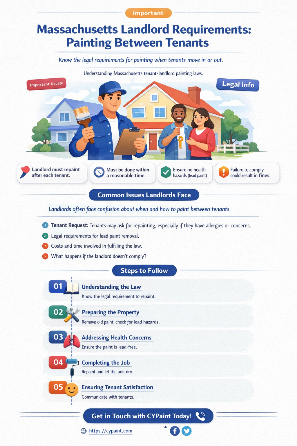 are landlords required to paint between tenants in massachusetts