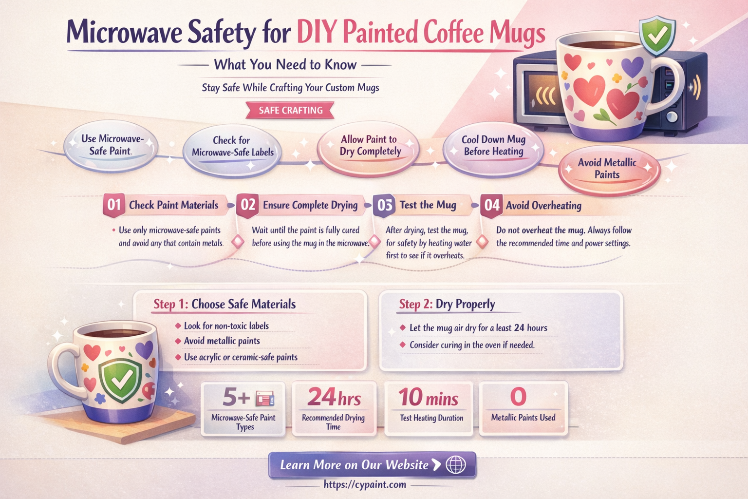 are home painted coffee mugs microwave safe