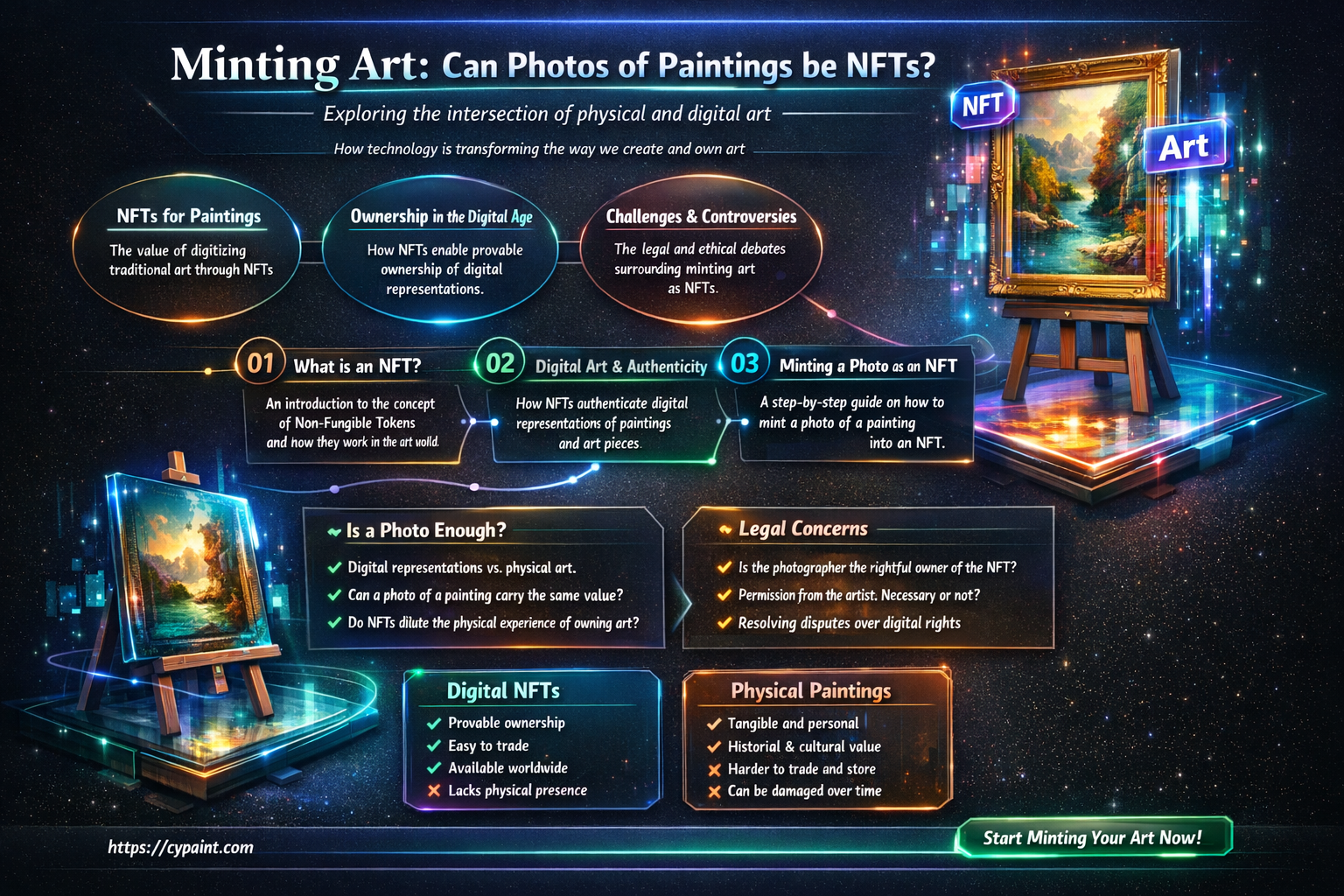 can a photo of a painting be an nft