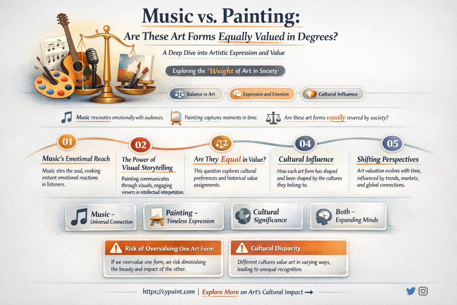 are music and painting the same degree