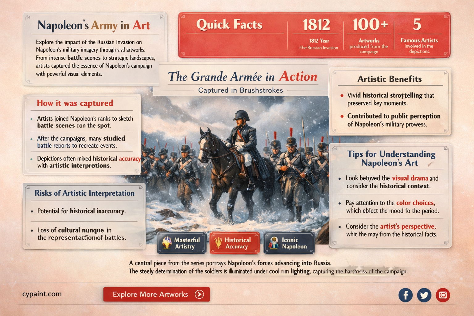 are thete painting of neopolens army about the russia invasion