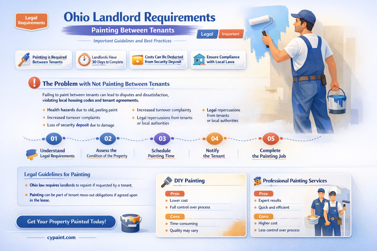 are landlords required to paint between tenants in ohio