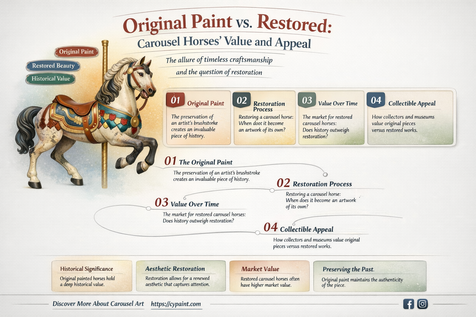 are carousel horses more valuable in original paint