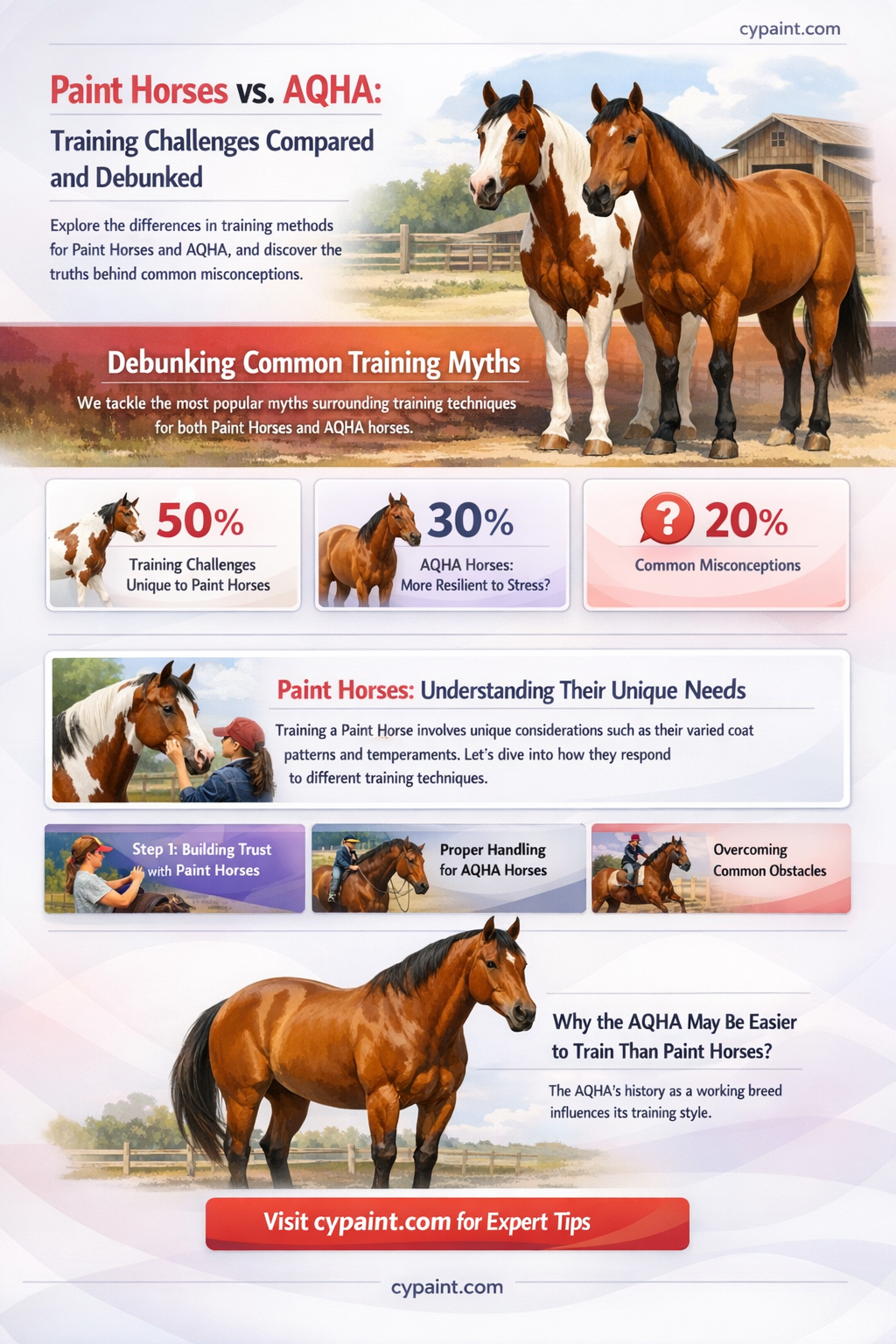 are paint horses more difficult to train than purebred aqha