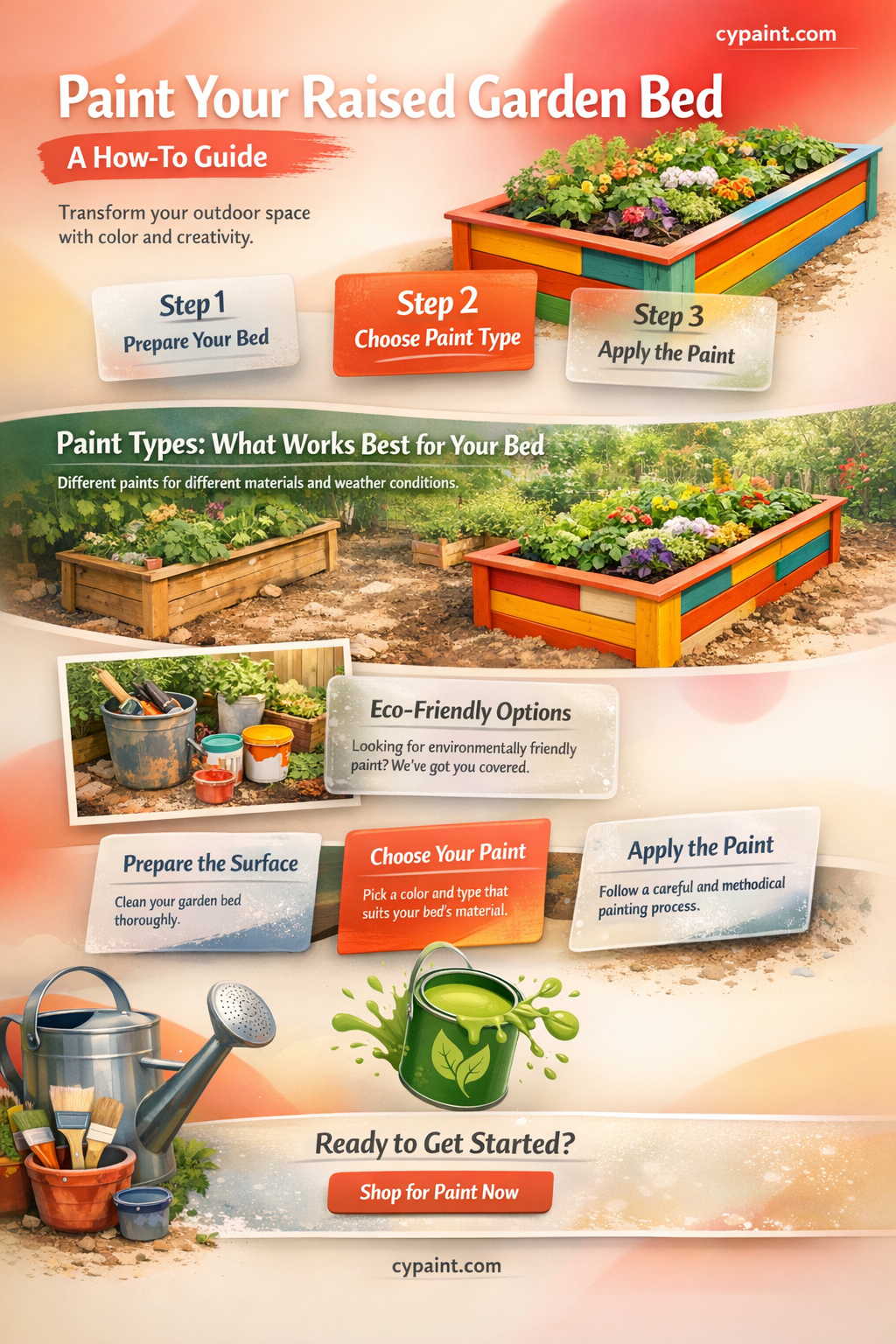 can a raised garden bed on legs be painted