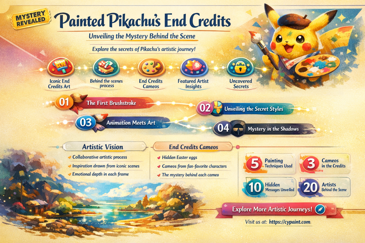 are there end credits for the painted pikachu
