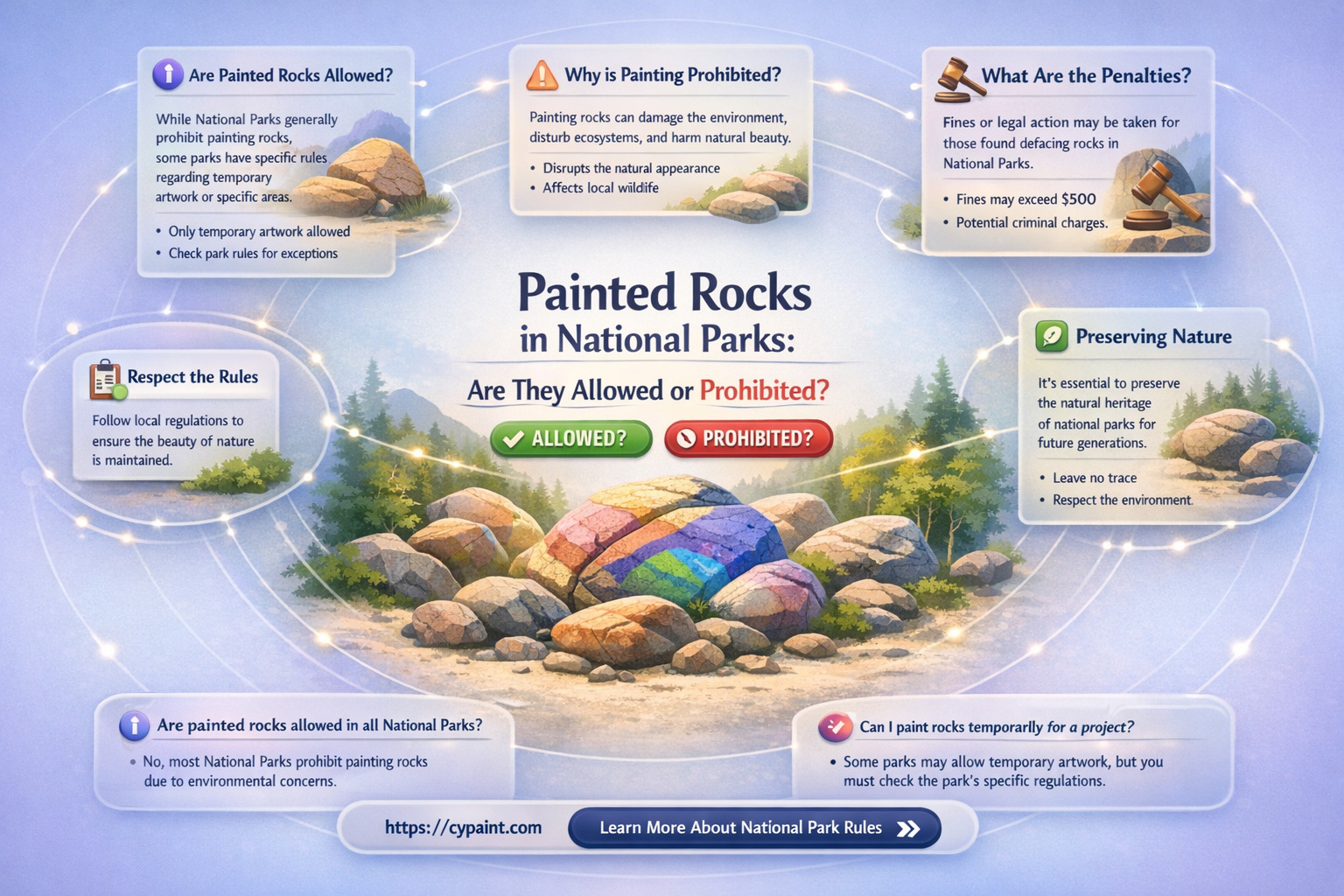 are painted rocks allowed in national parks