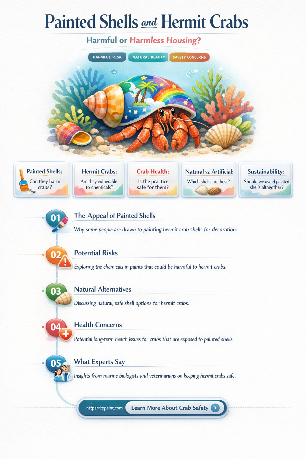 are painted shells bad for hermit crabs