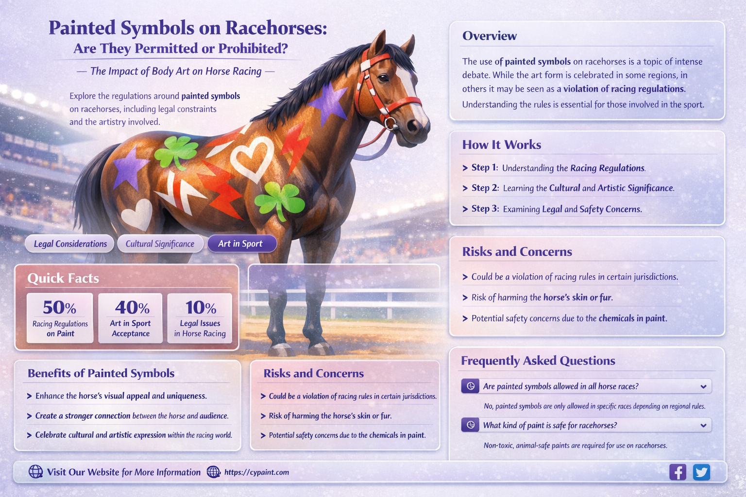 are painted symbols not allowed on racehorses