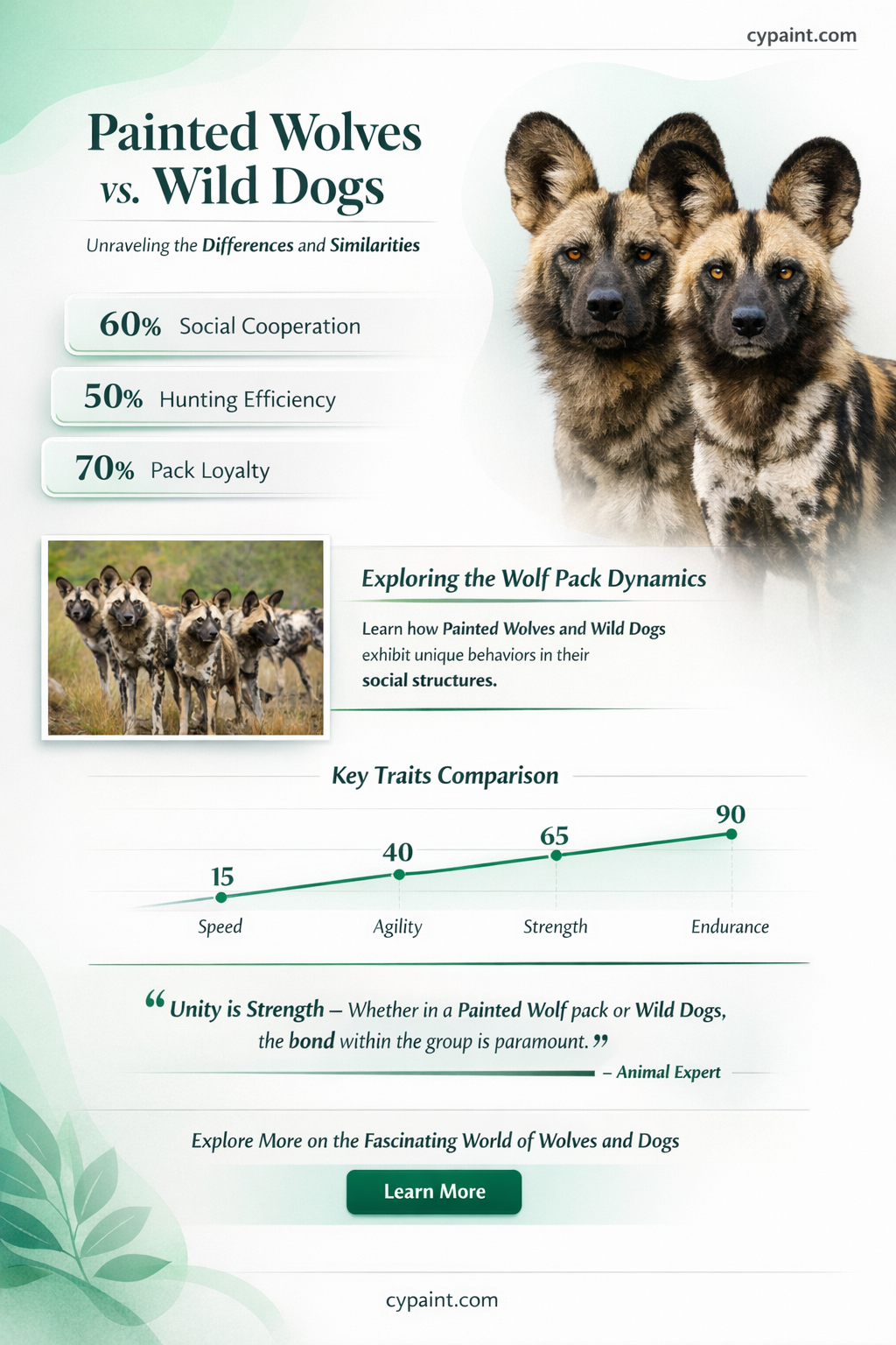 are painted wolves same as wild dogs