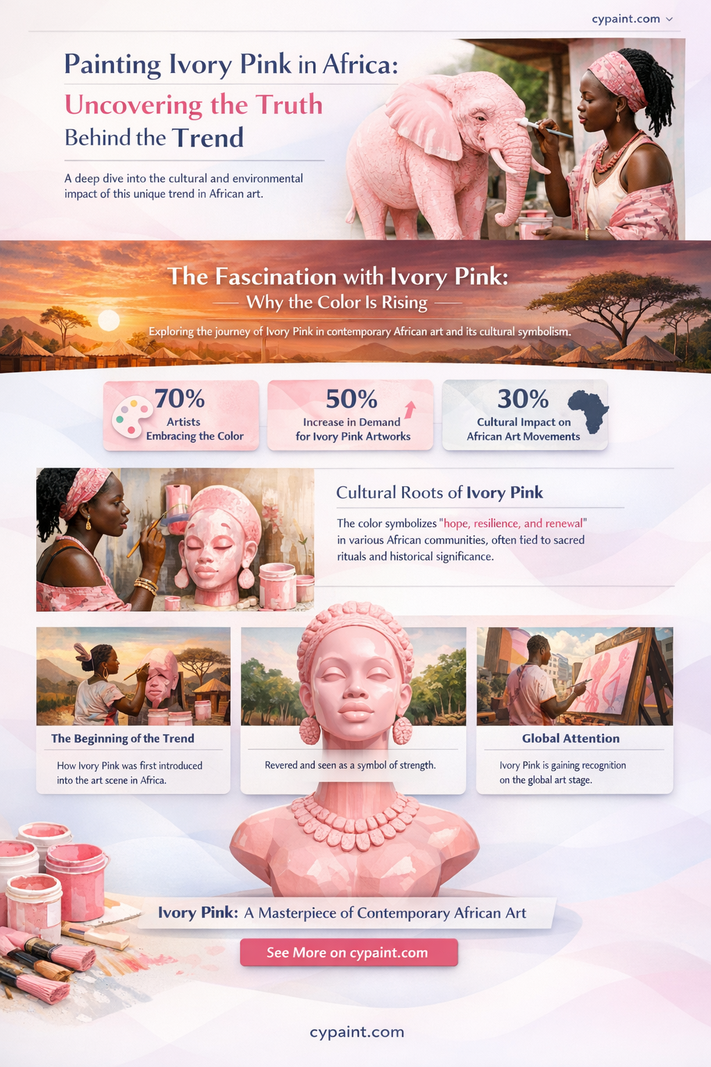 are they really painting ivory pink in africa