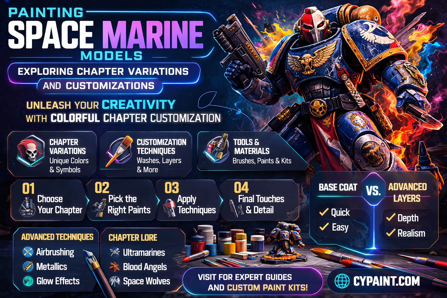 are space marine models painted into other chapters