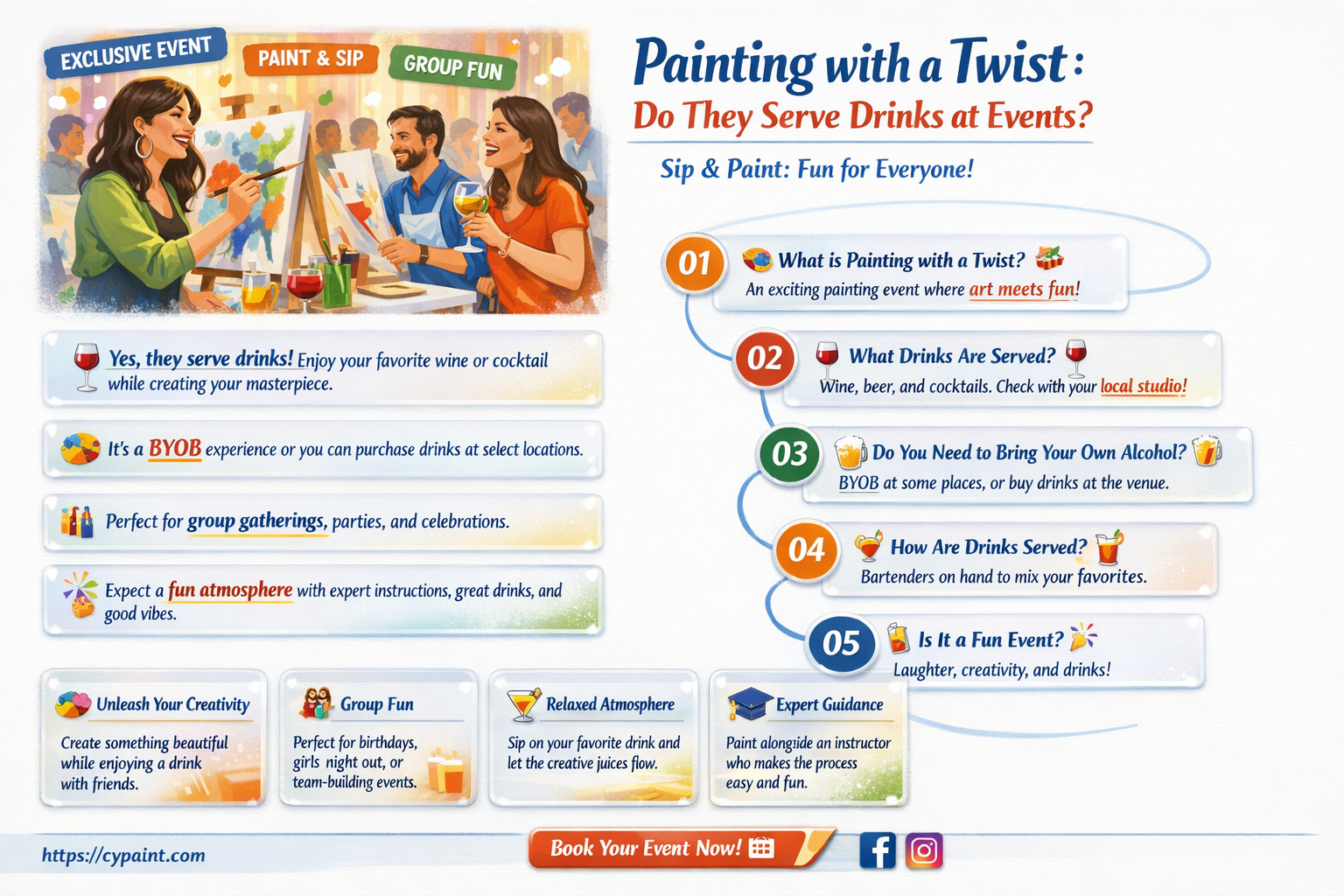 are drinks served at painting with a twist