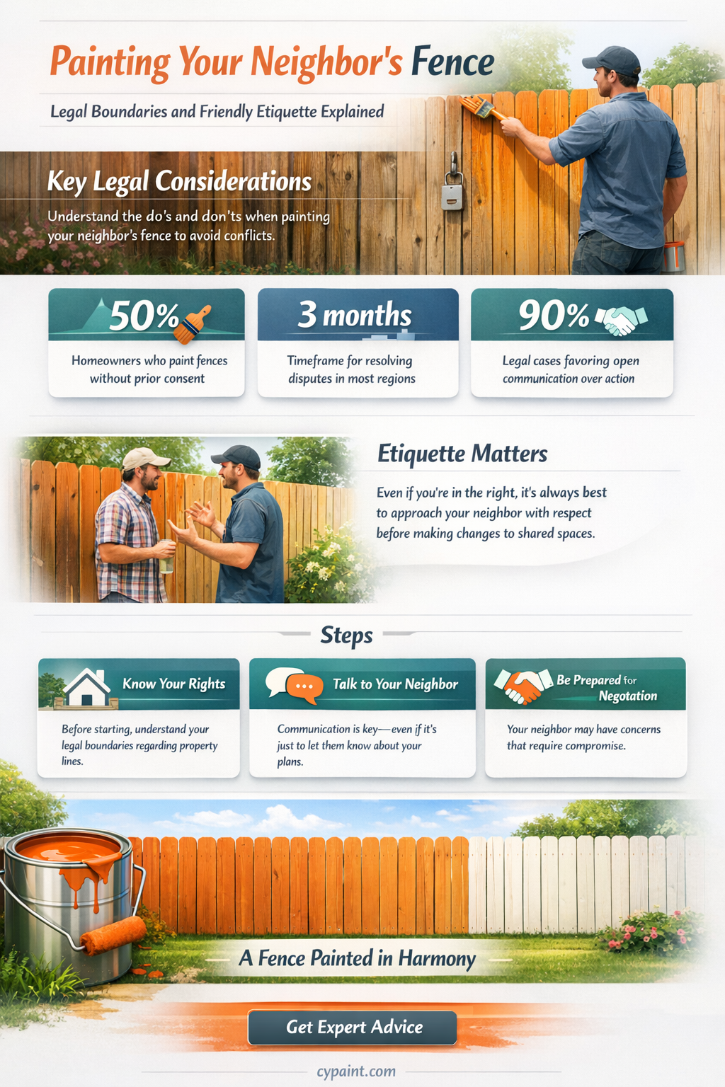 are you allowed to paint neighbours fence