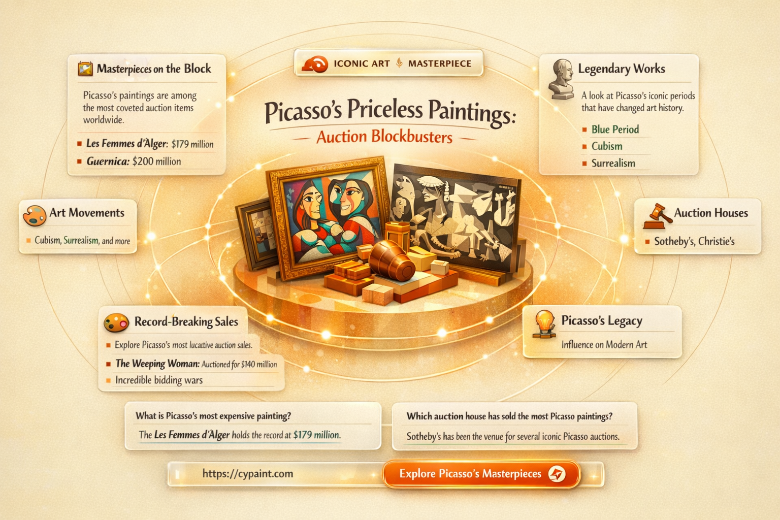 are pablo piccasos paintings worth the most in auctions