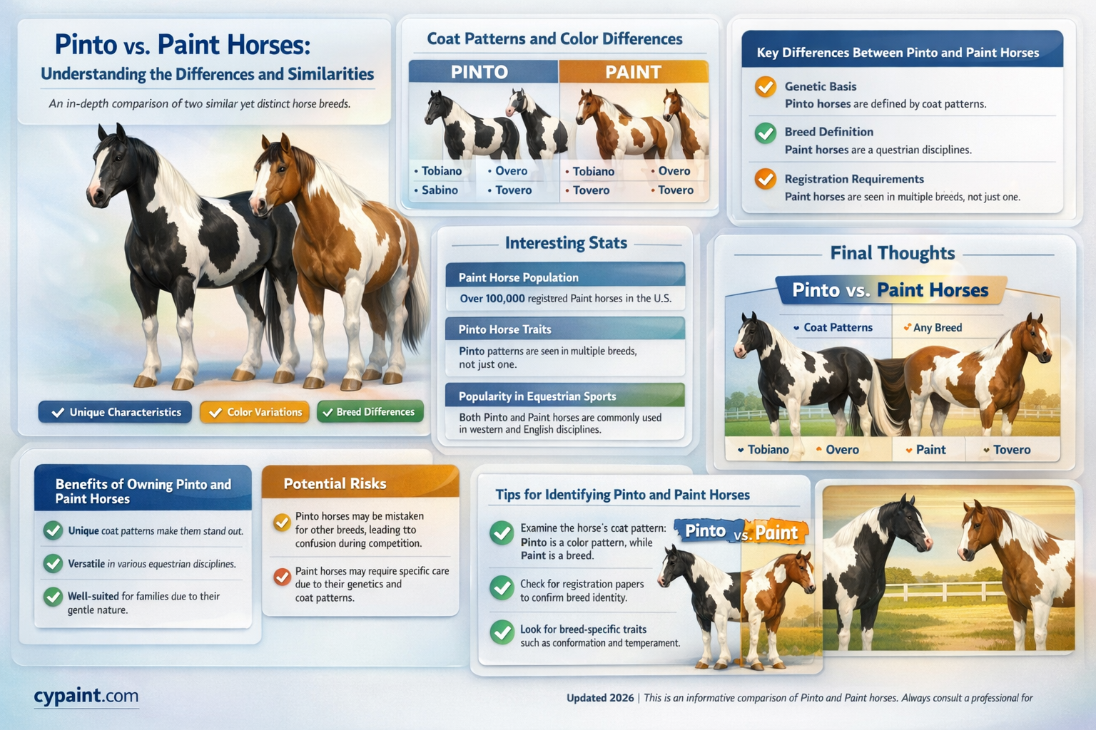are pinto and paint horses the same