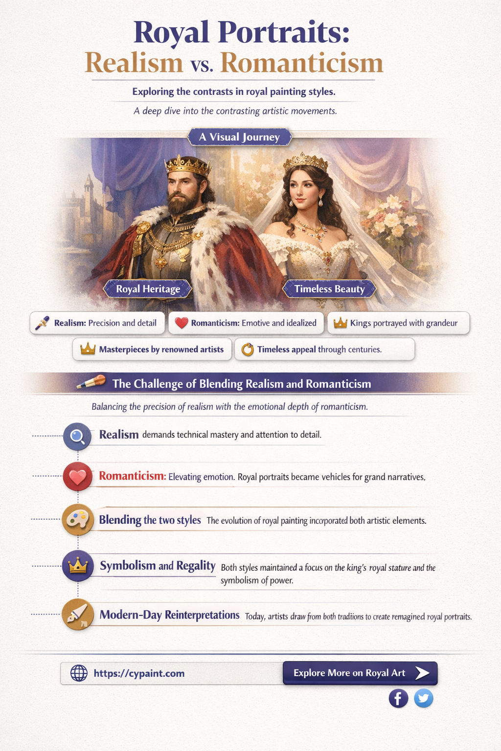 are paintings of kings realist or romantic