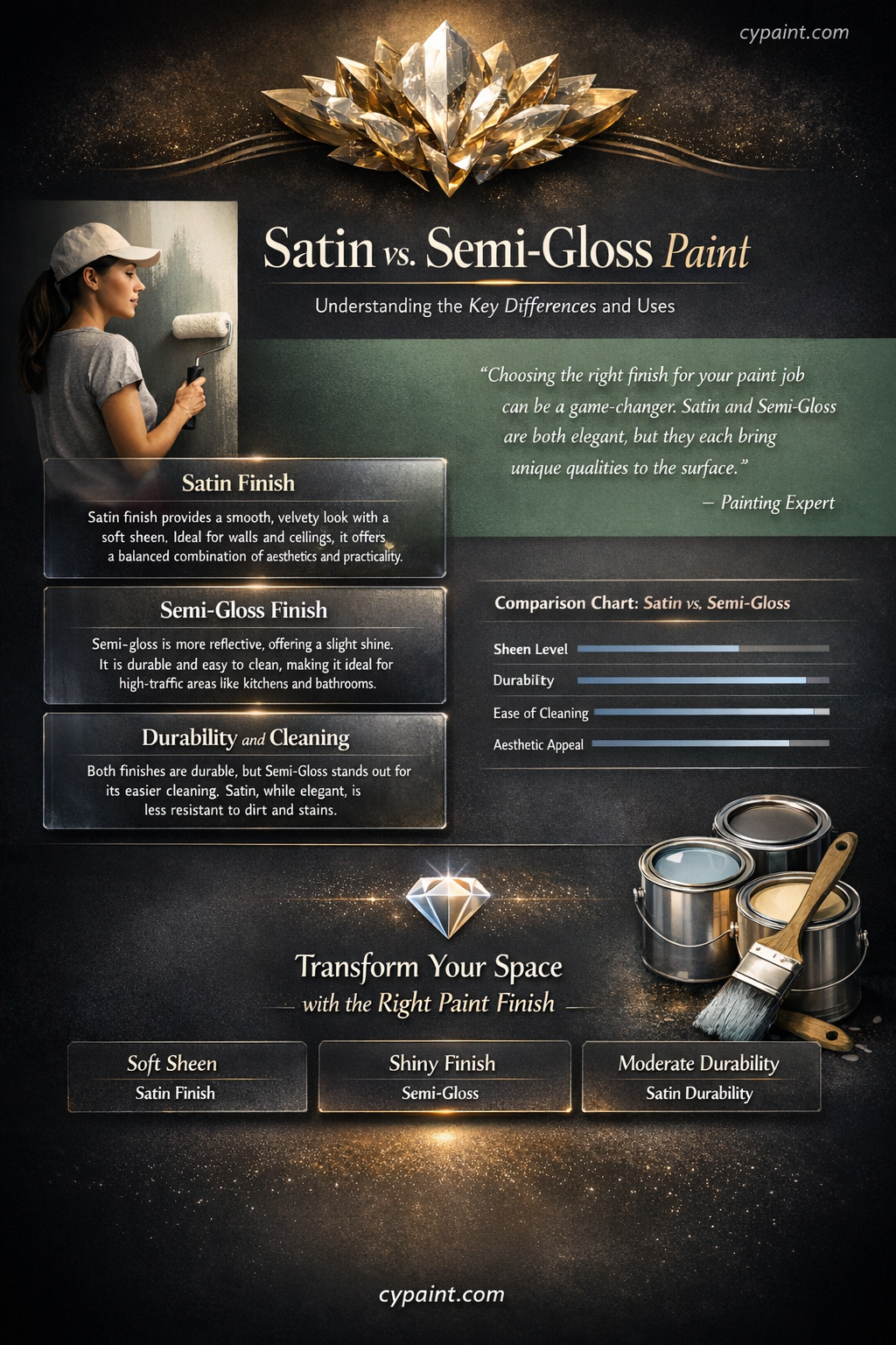 are satin and semi gloss paint the same