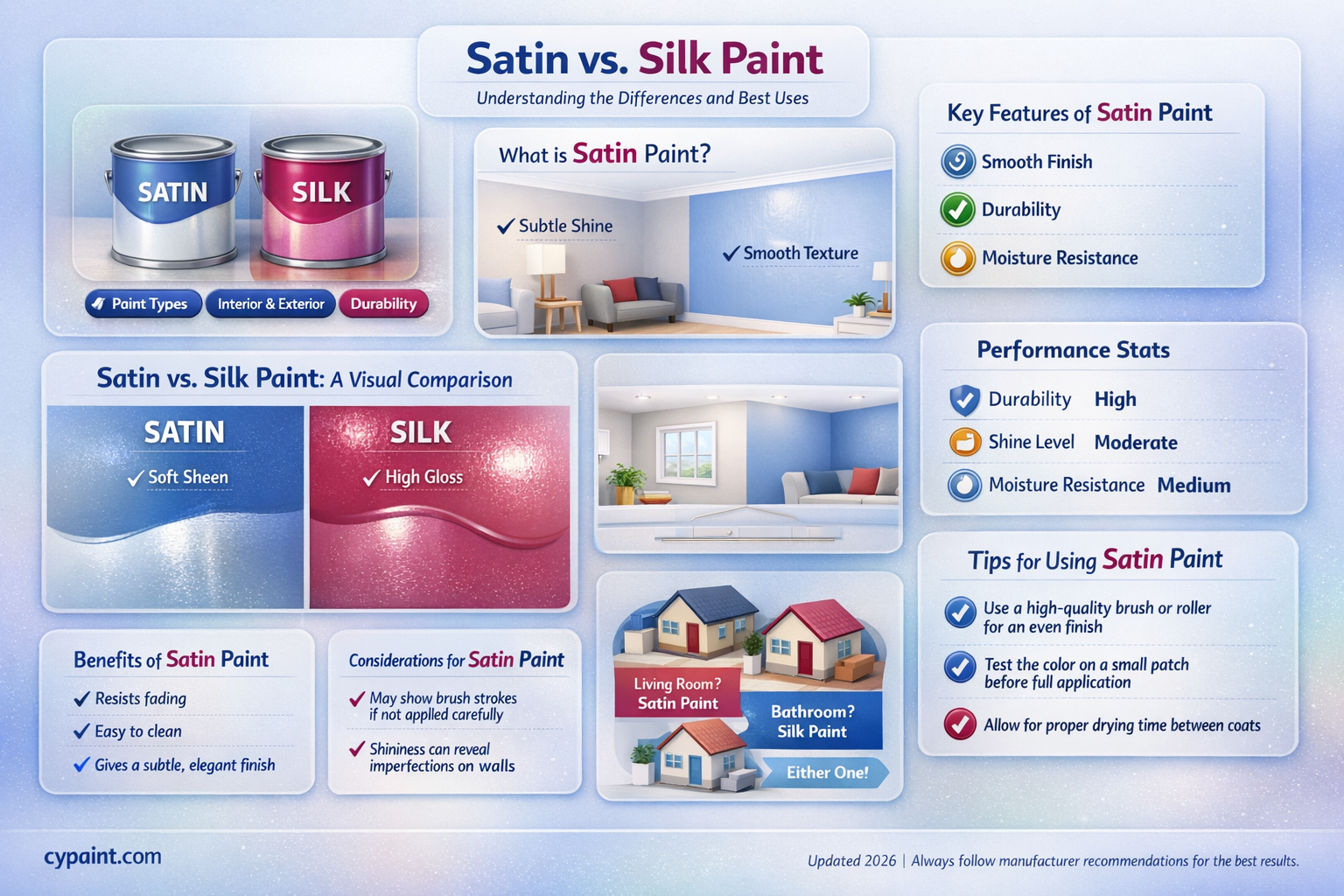 are satin and silk paint the same