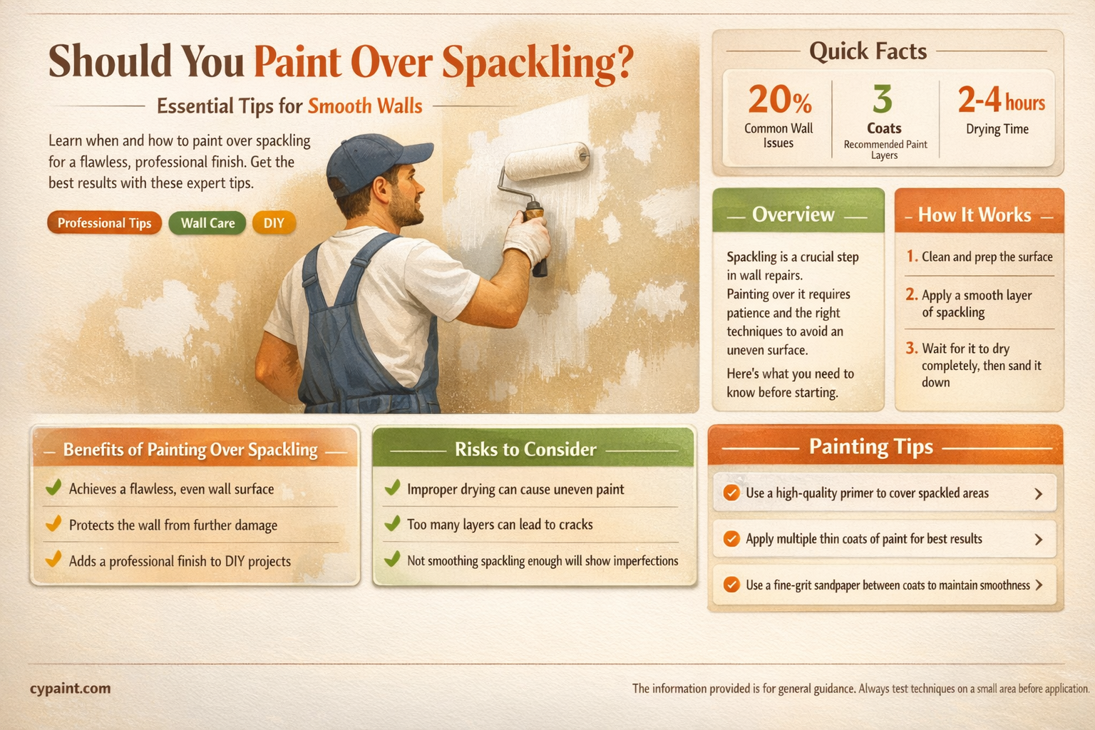 are you supposed to paint over spackling
