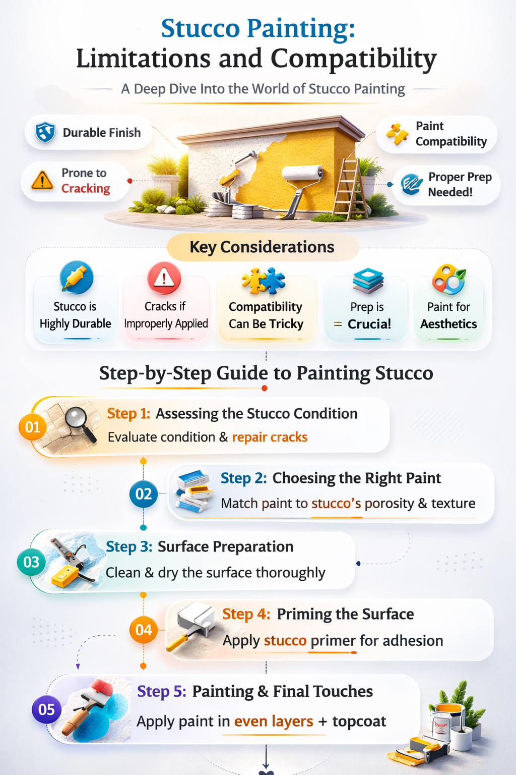 are there types of stucco that cant be painted