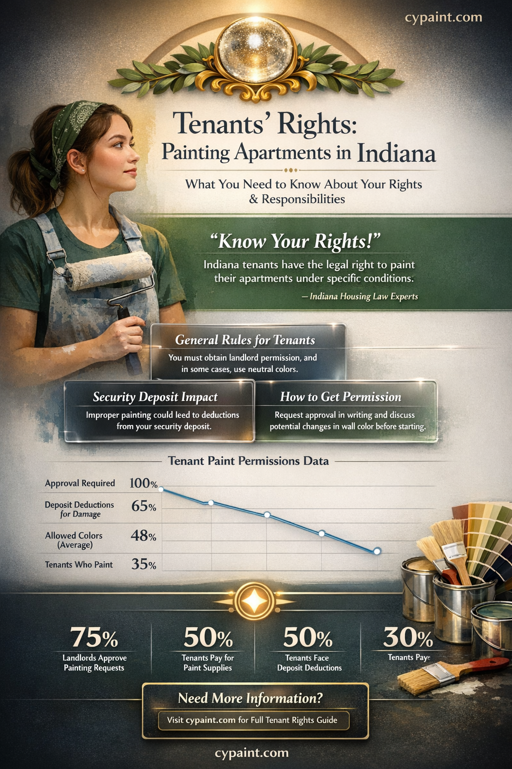 can i be charged for painting apartment in indiana