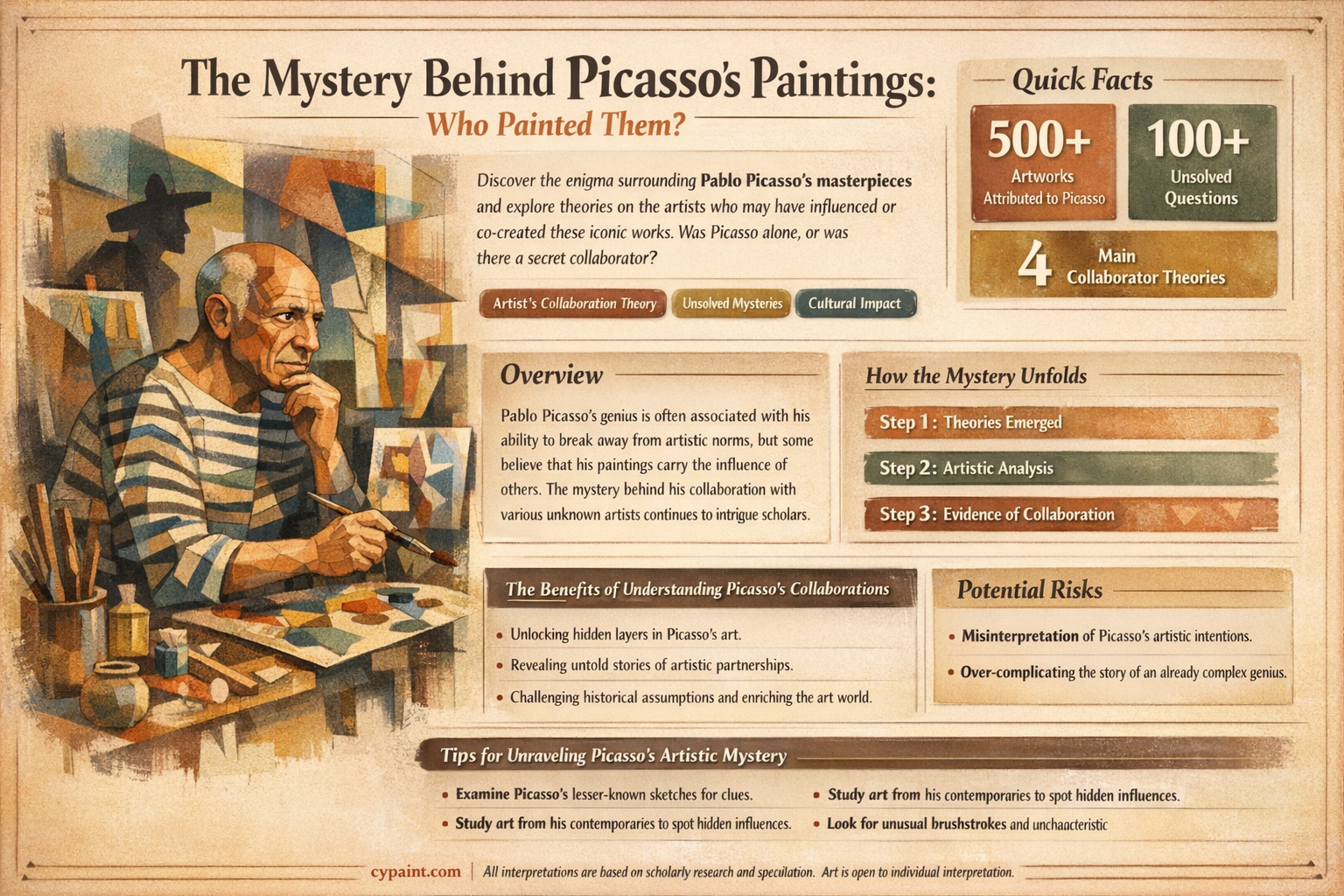 are their picasso paintings he did not actually paint