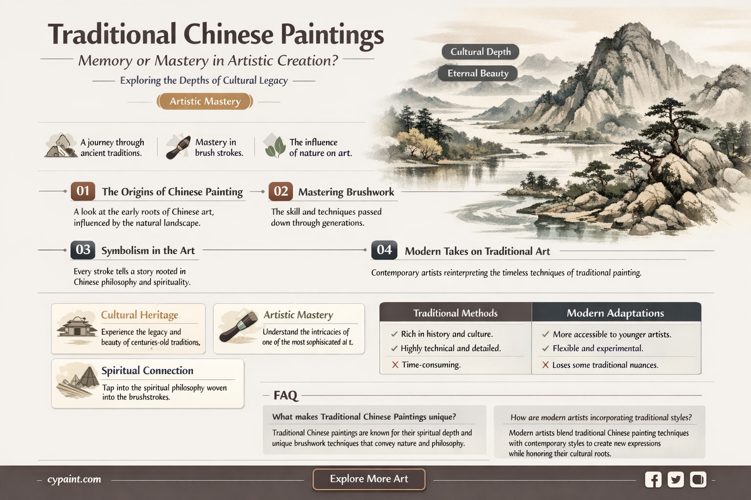 are traditional chinese paintings were made from memory
