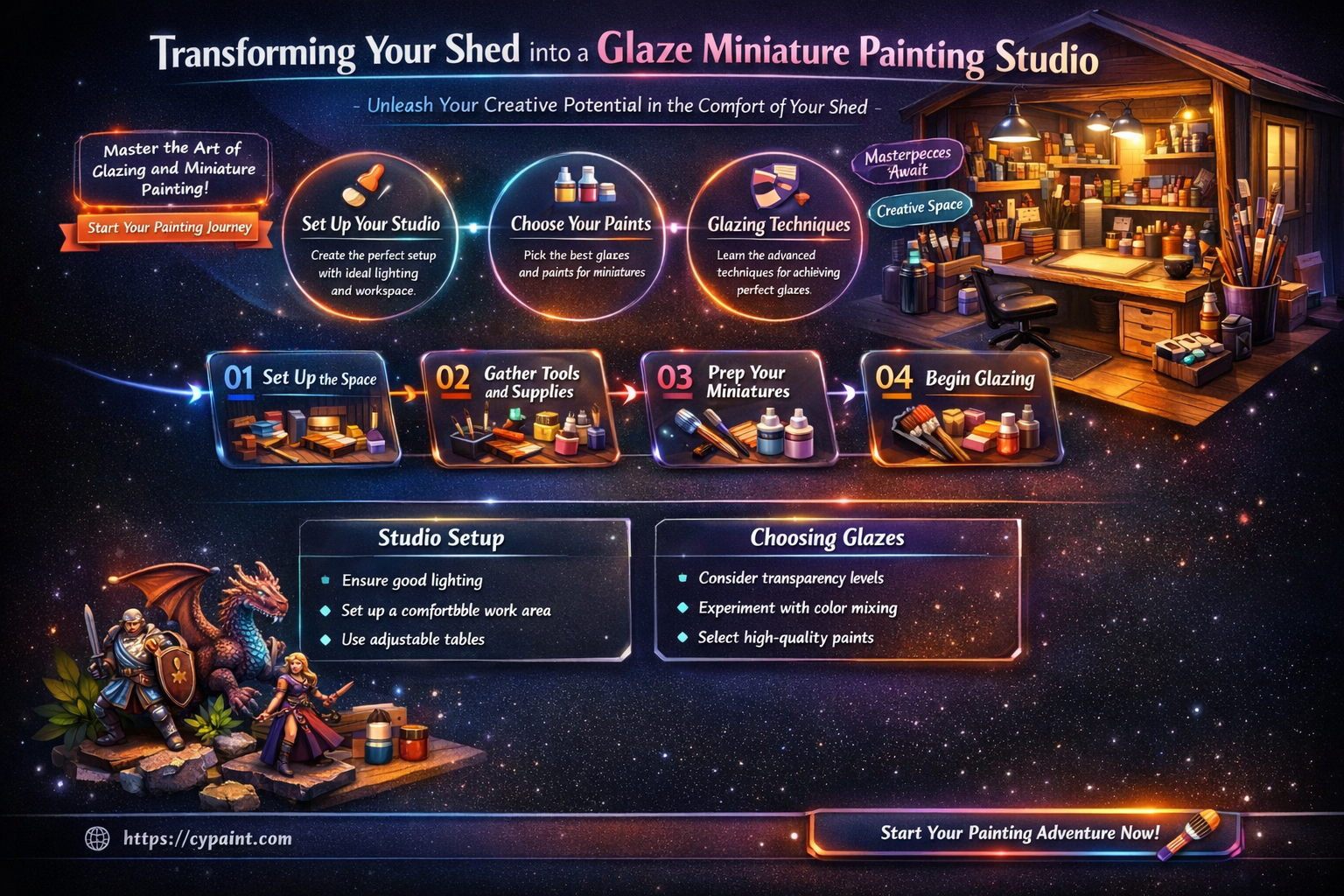 can a shed be turned into a glaze miniature painting