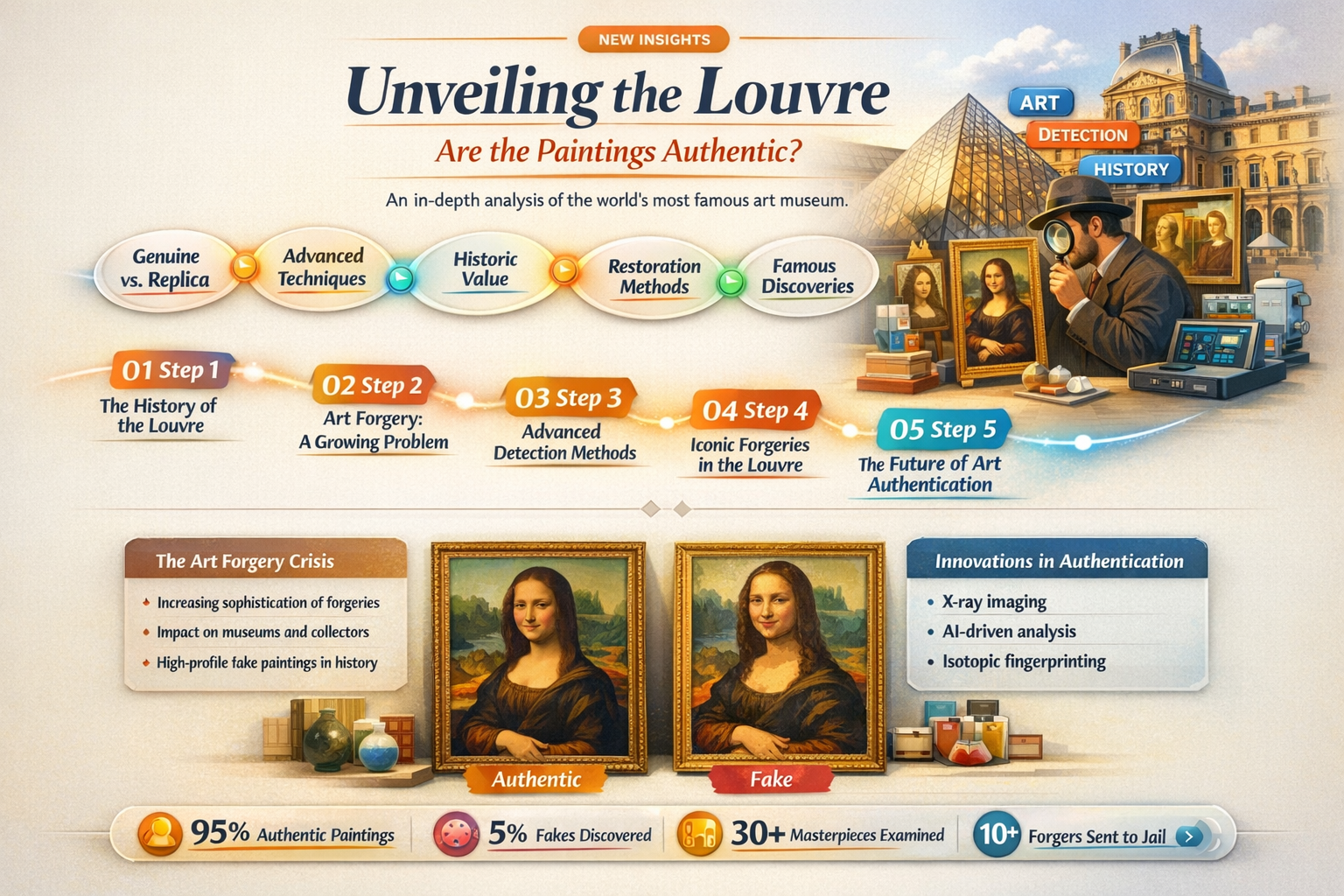 are most of the paintings in the louvre fake