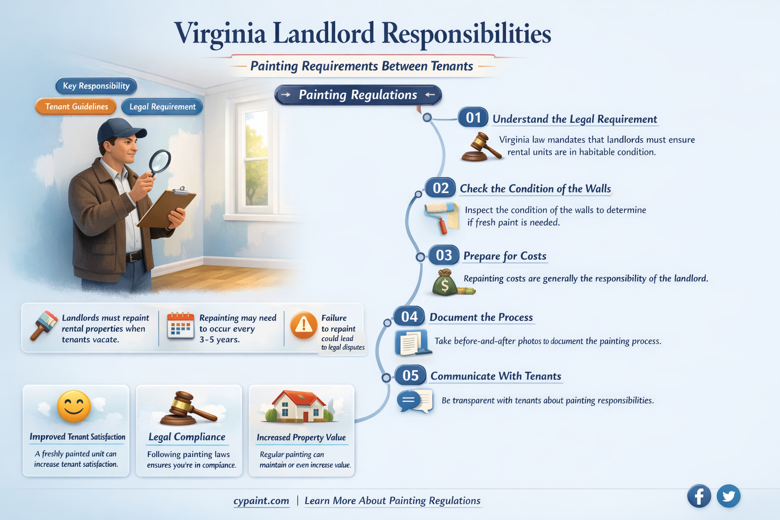 are landlords required to paint between tenants virginia