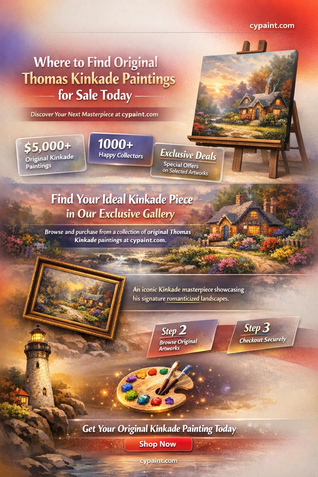 are original thomas kinkade paintings still for sale