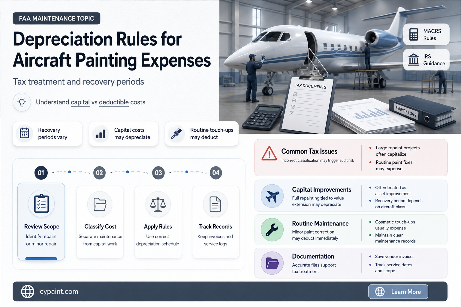 can you depreciate the expense of painting an aircraft