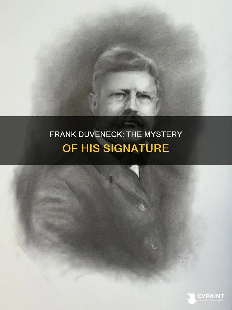 did artist frank duveneck sign his paintings frank l