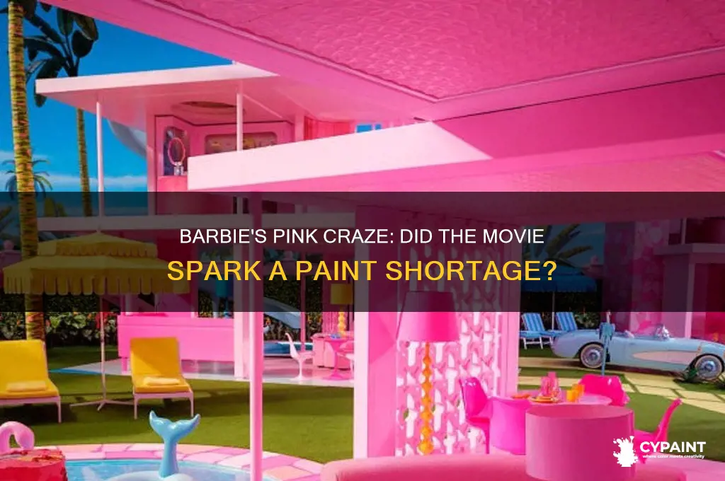 did barbie cause a pink paint shortage
