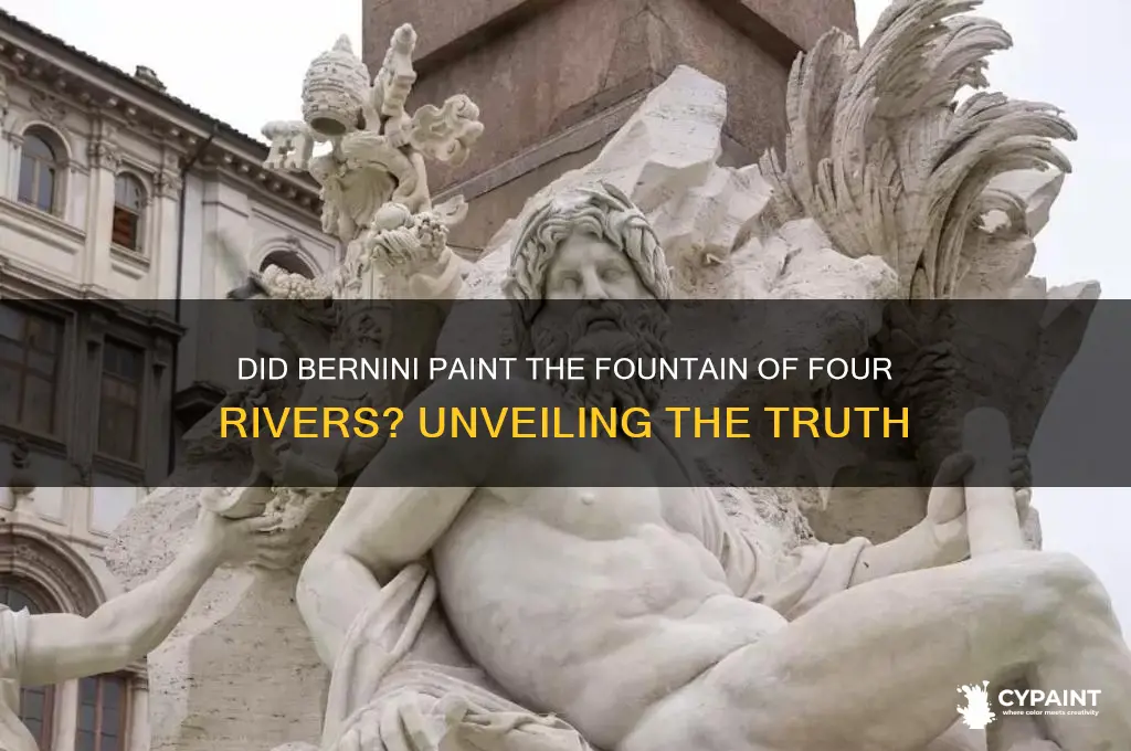 did bernini paint the fountain of four rivers