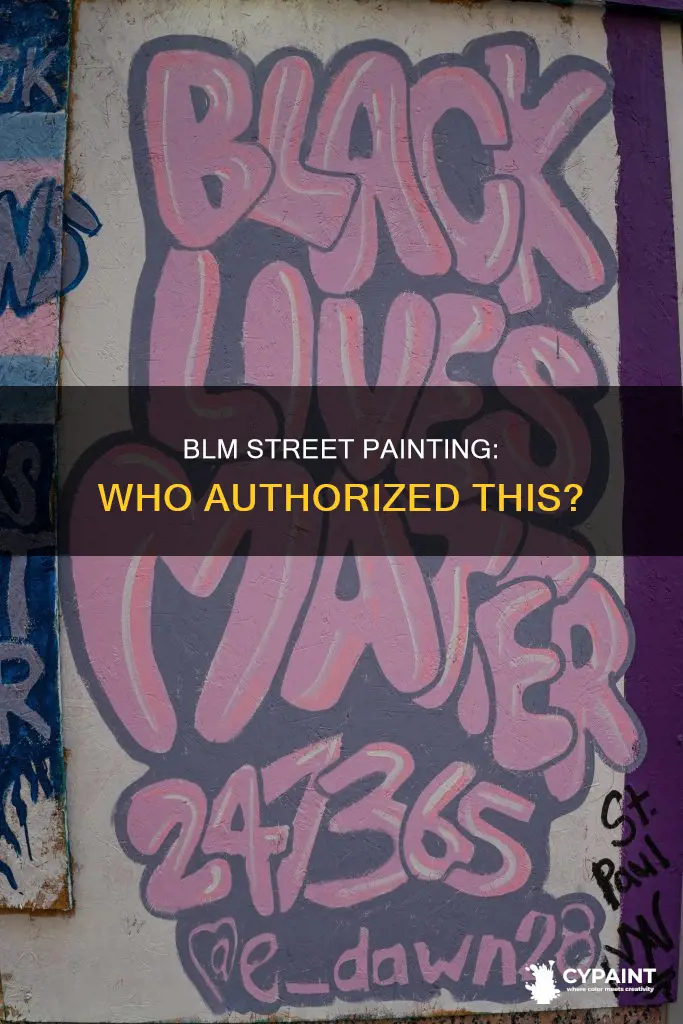 did blm have a permit to paint the street