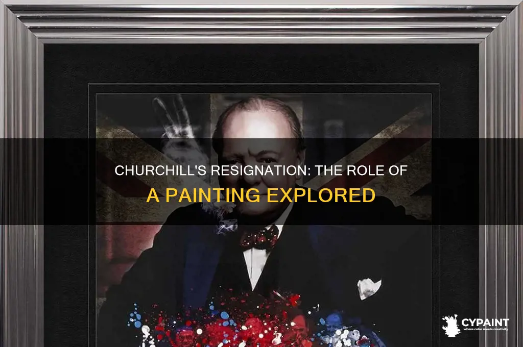 did churchill resign because of the painting