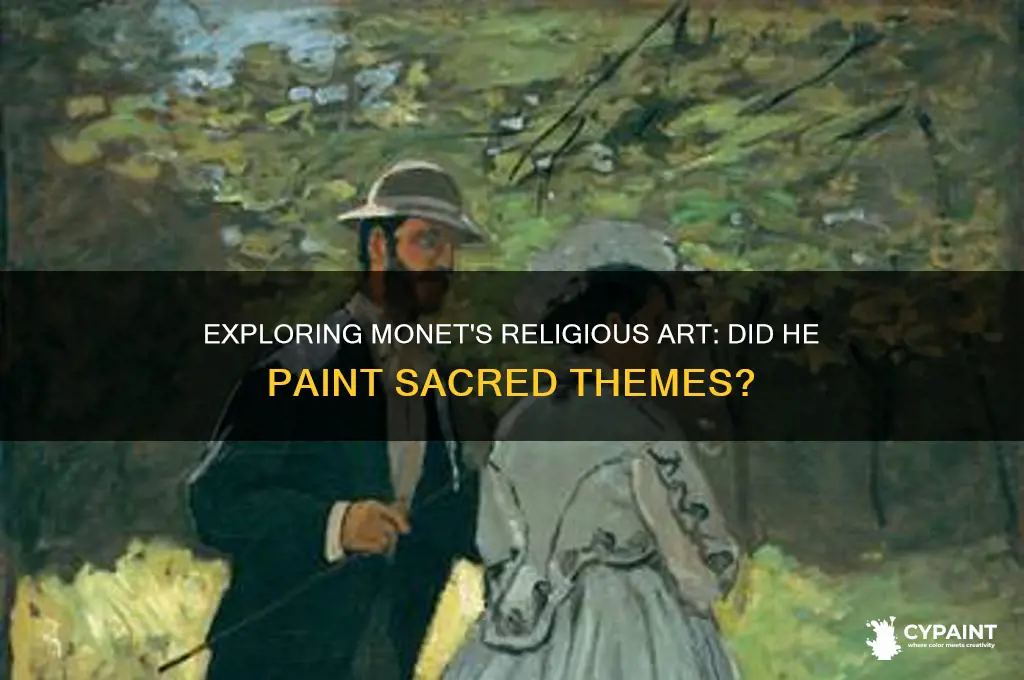 did claude monet ever do a religious painting